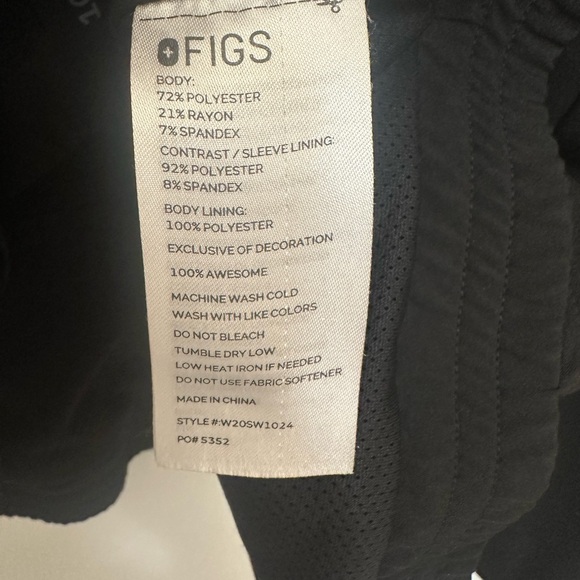 Figs Sydney Scrub Jacket - Black 2XL - Picture 4 of 4